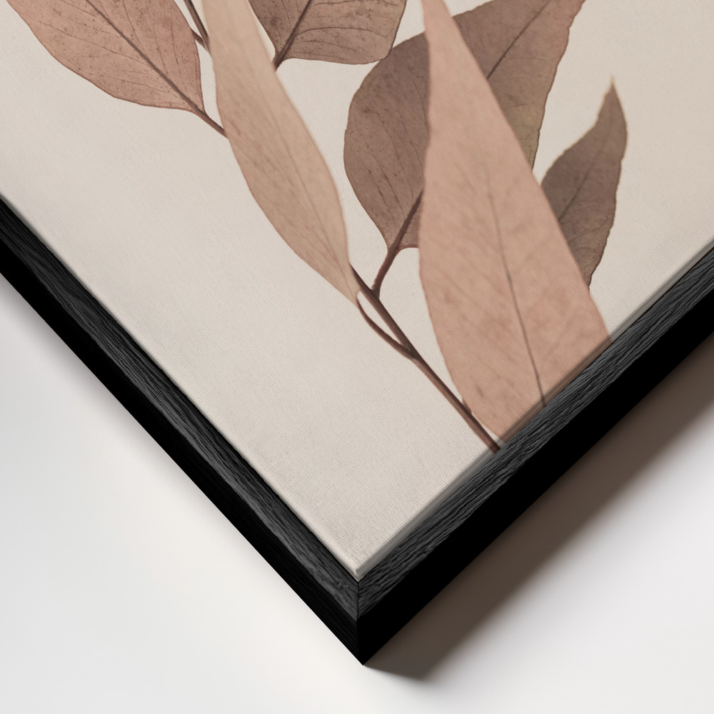 Canvas print - Dried Eucalyptus frame close up - black frame
