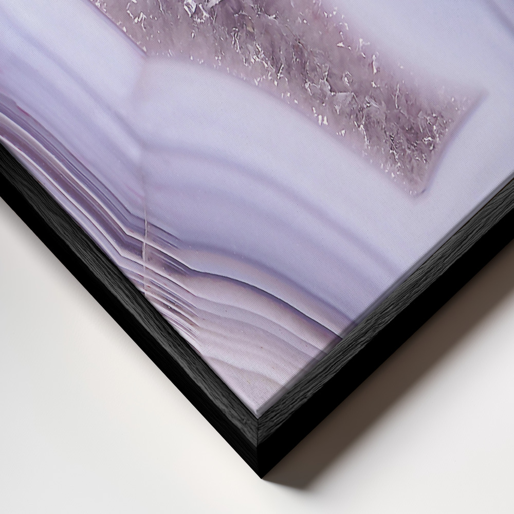 Canvas schilderi - Purple Agate frame close-up - zwart frame