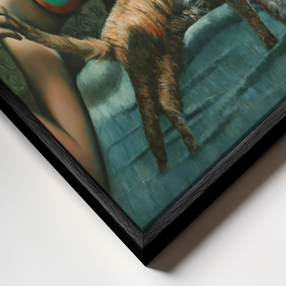 Lienzo - Frida (2020) primer plano del marco - marco negro