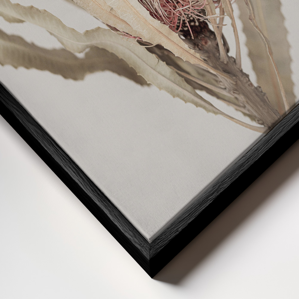Canvas schilderi - Banksia frame close-up - zwart frame