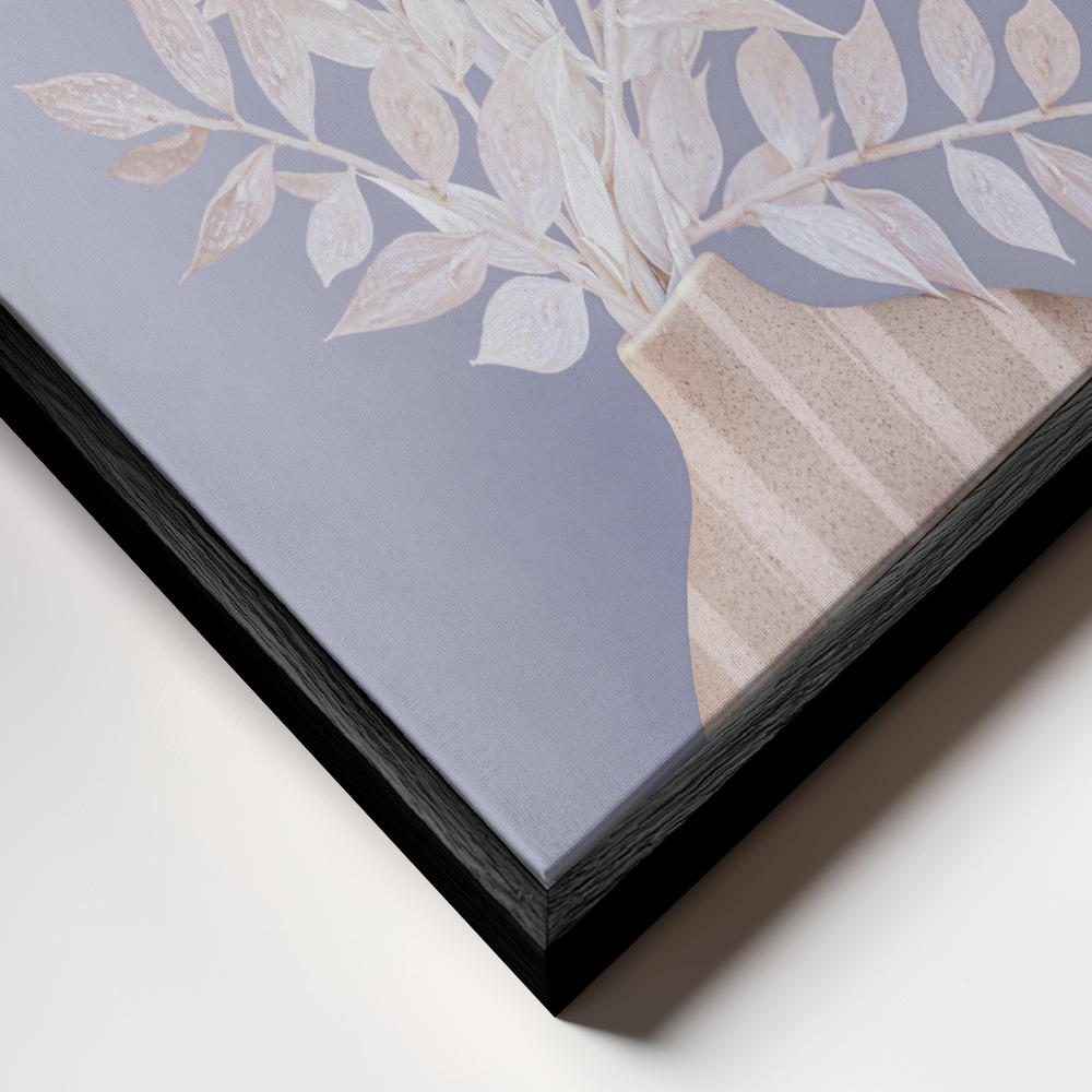Canvas schilderi - Ruscus frame close-up - zwart frame