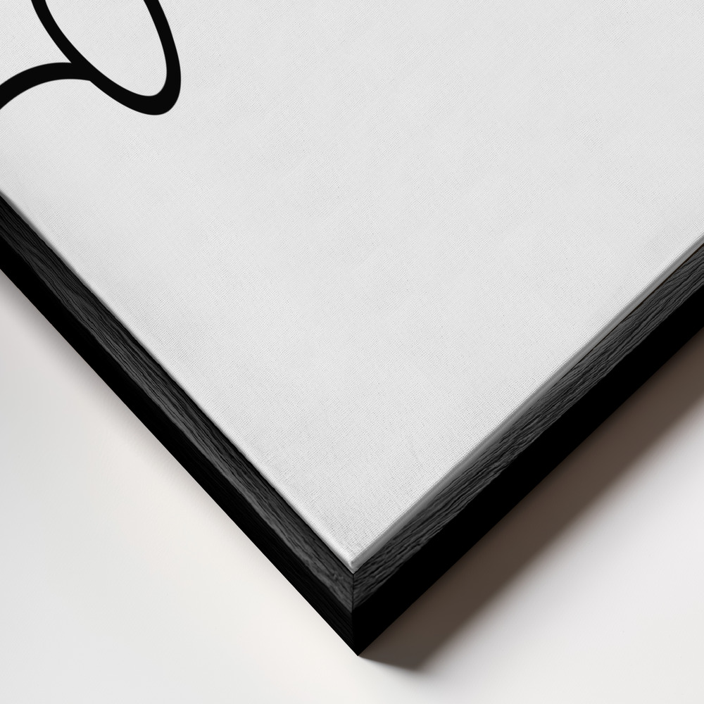 Canvas print - Calm frame close up - black frame