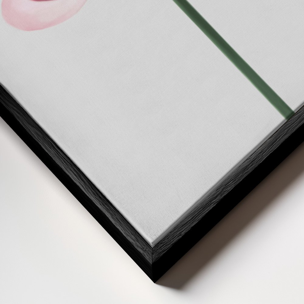 Leinwandbild - Lotus Flower rahmen Nahaufnahme - schwarzer Rahmen