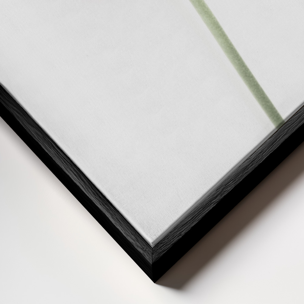 Canvas print - Pink Gerbera frame close up - black frame