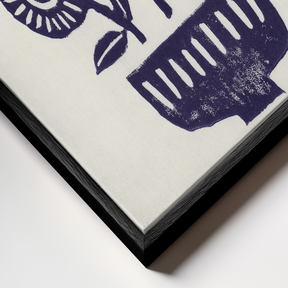 Canvas schilderi - Native Flowers frame close-up - zwart frame