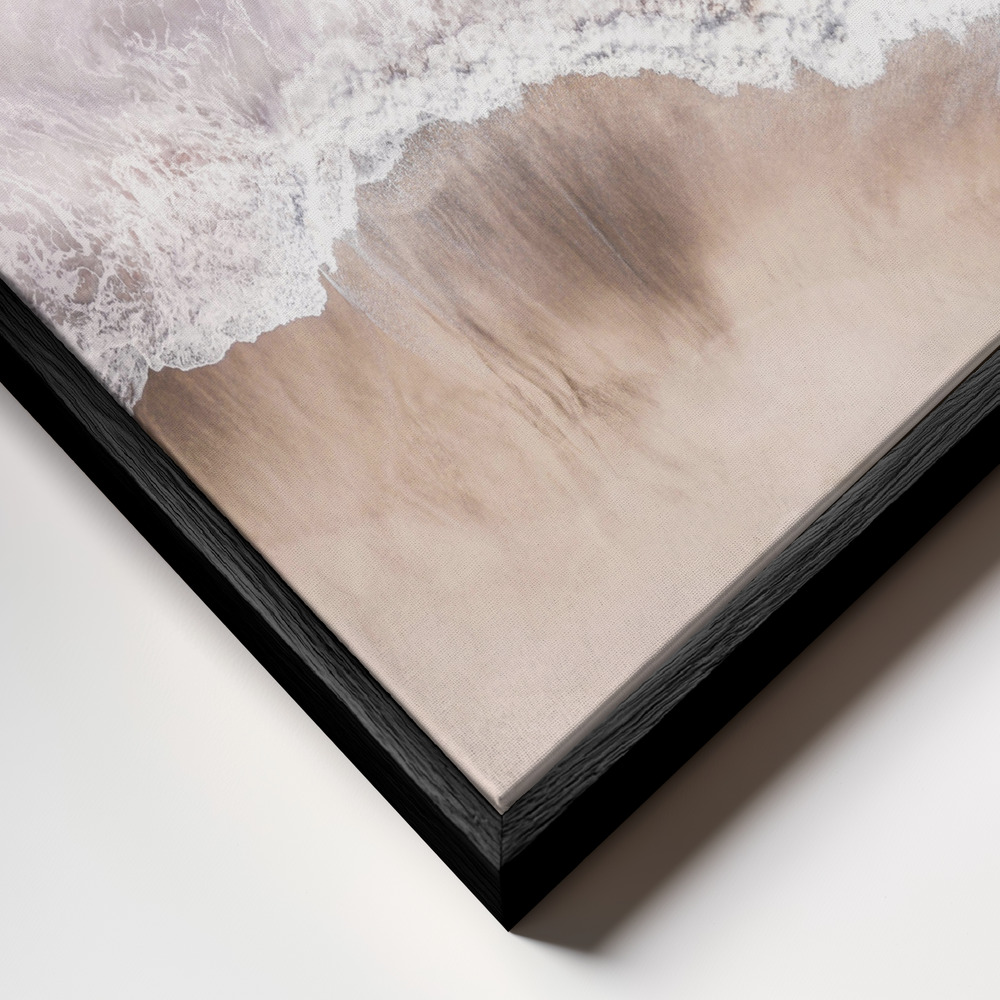 Canvastavla Pink Sea - Tavla ram närbild - svart ram