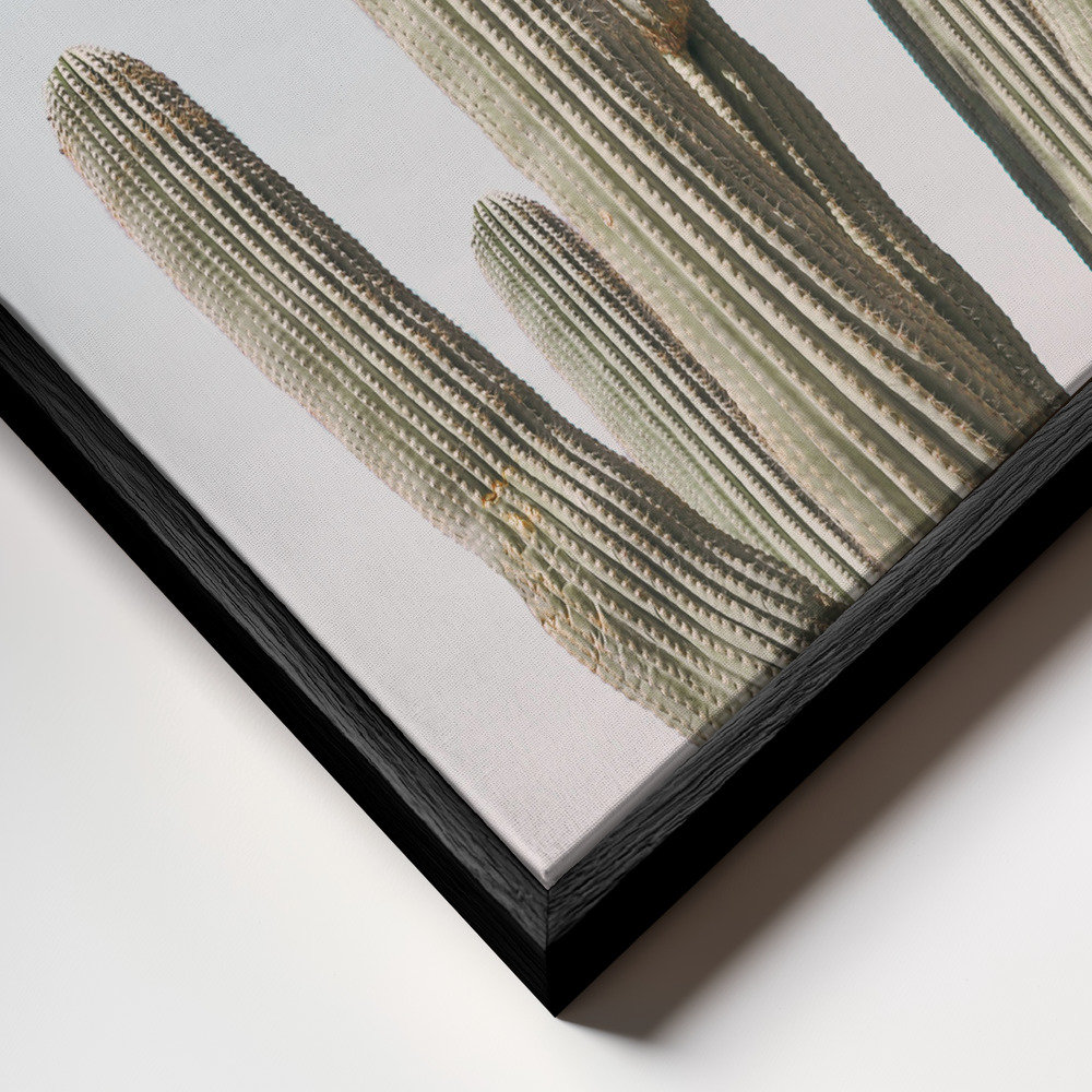 Lærred - Saguaro ramme nærbillede - sort ramme