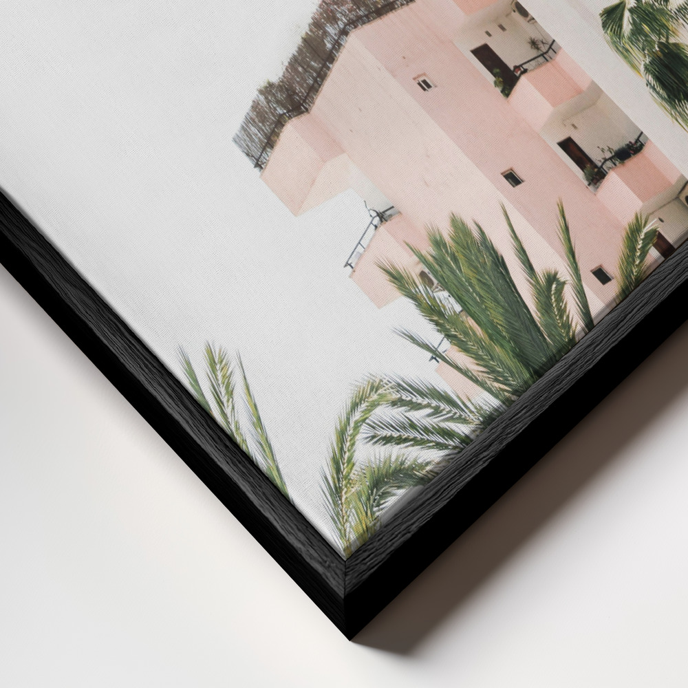 Canvas print - Pink Hotel frame close up - black frame