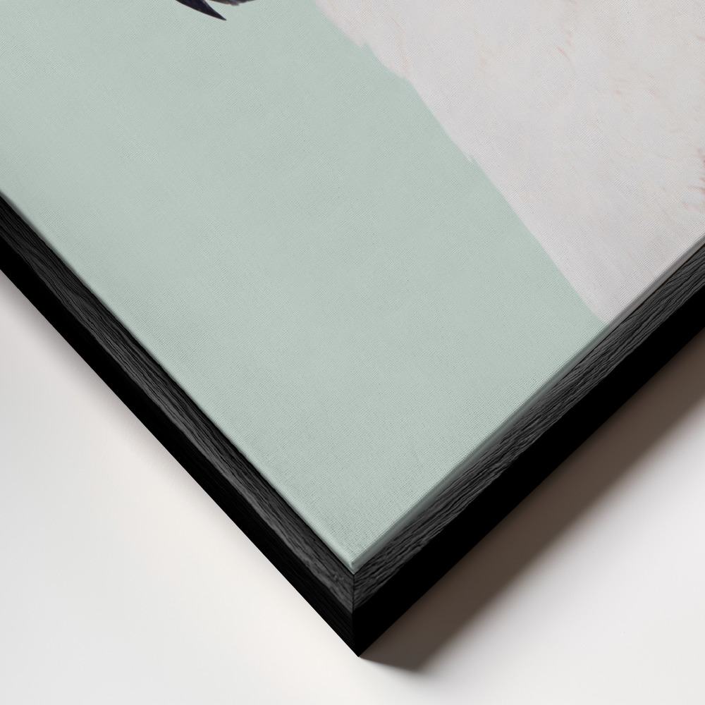 Canvastavla Cockatoo - Tavla ram närbild - svart ram