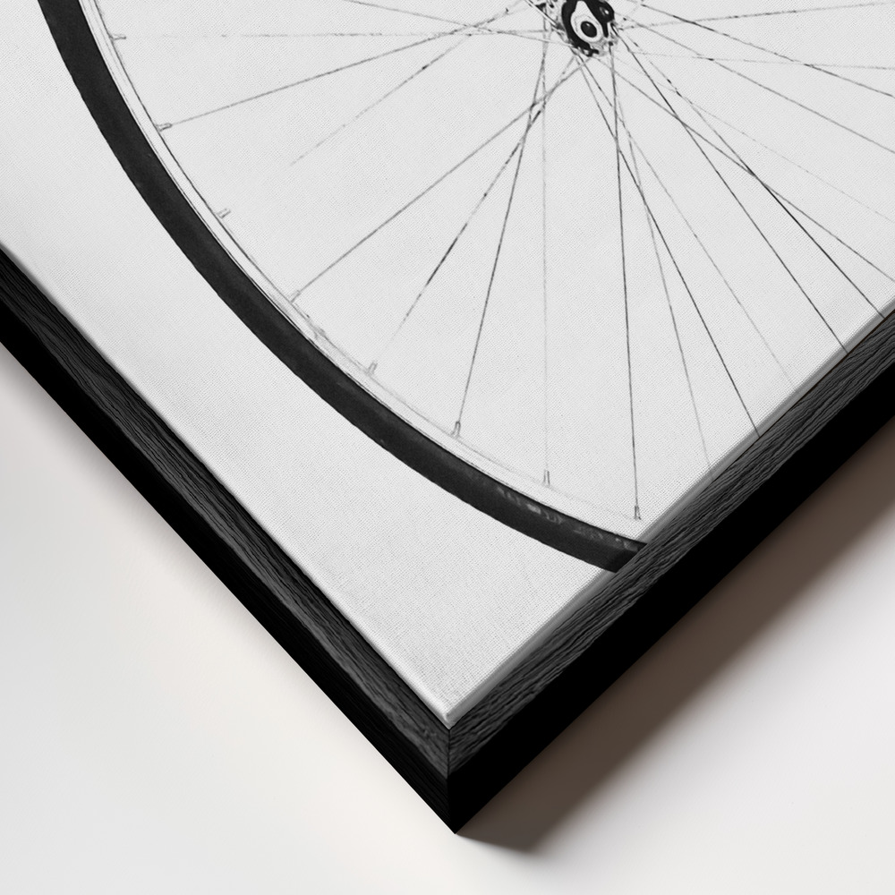 Obraz na płótnie - Bicycle zbliżenie ramki - czarna ramka