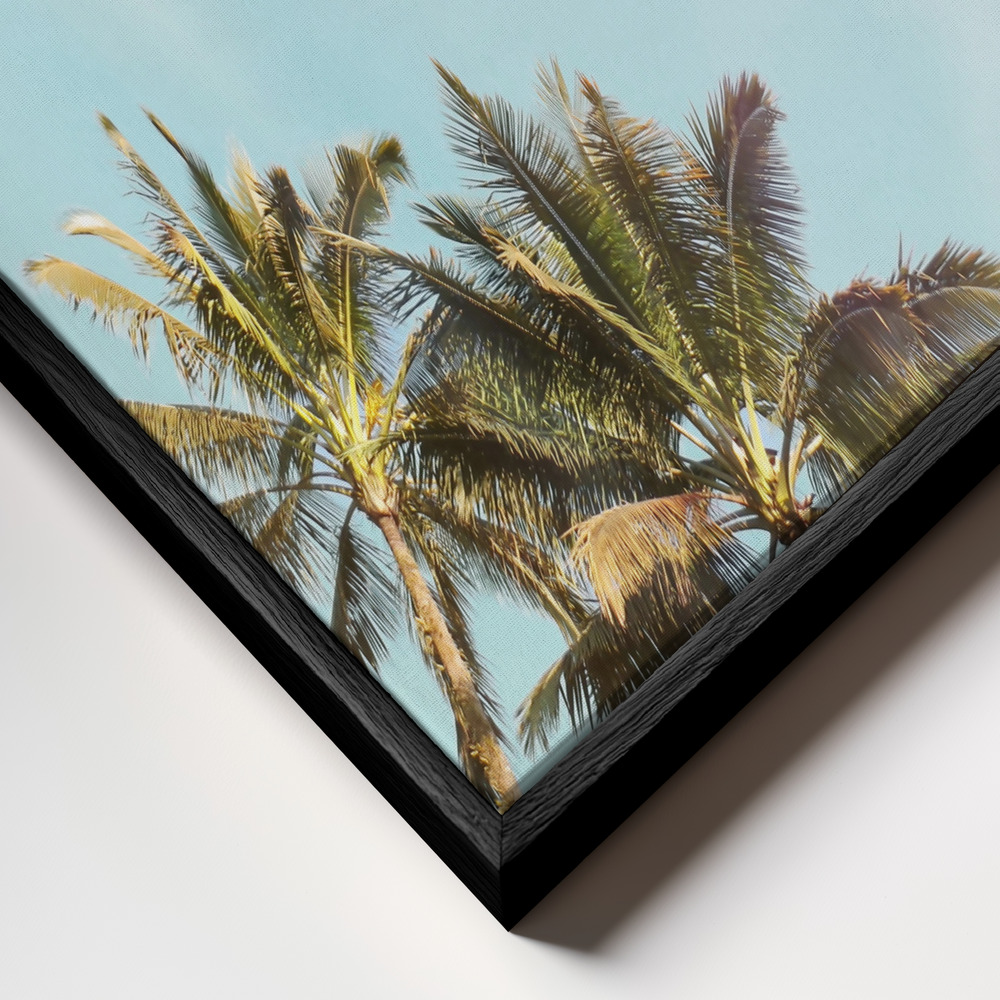 Canvas print - Sun Rays frame close up - black frame