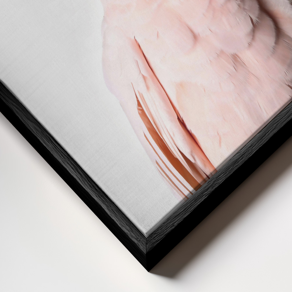 Canvas schilderi - Pink Cockatoo frame close-up - zwart frame