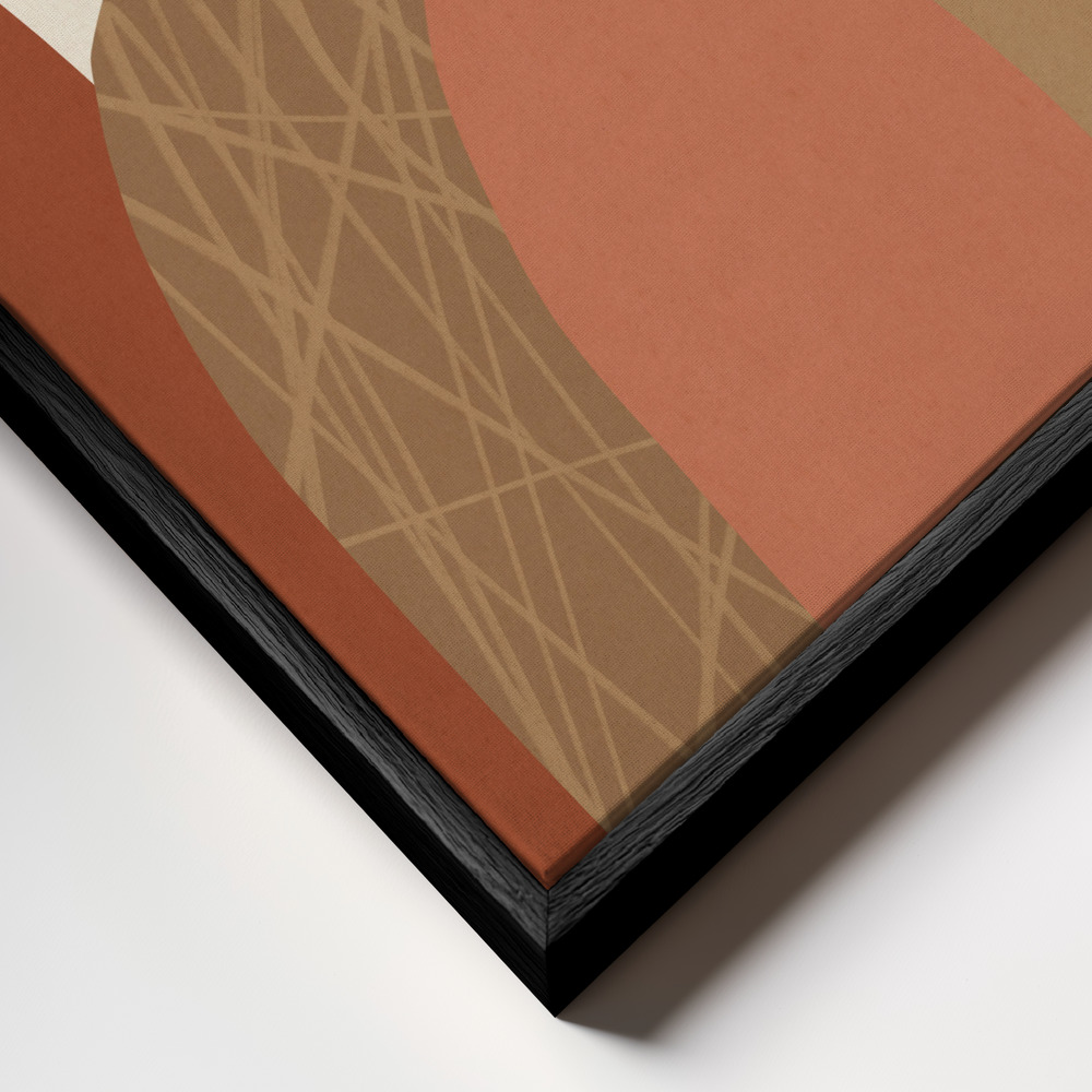 Canvas schilderi - Mountains #1 frame close-up - zwart frame