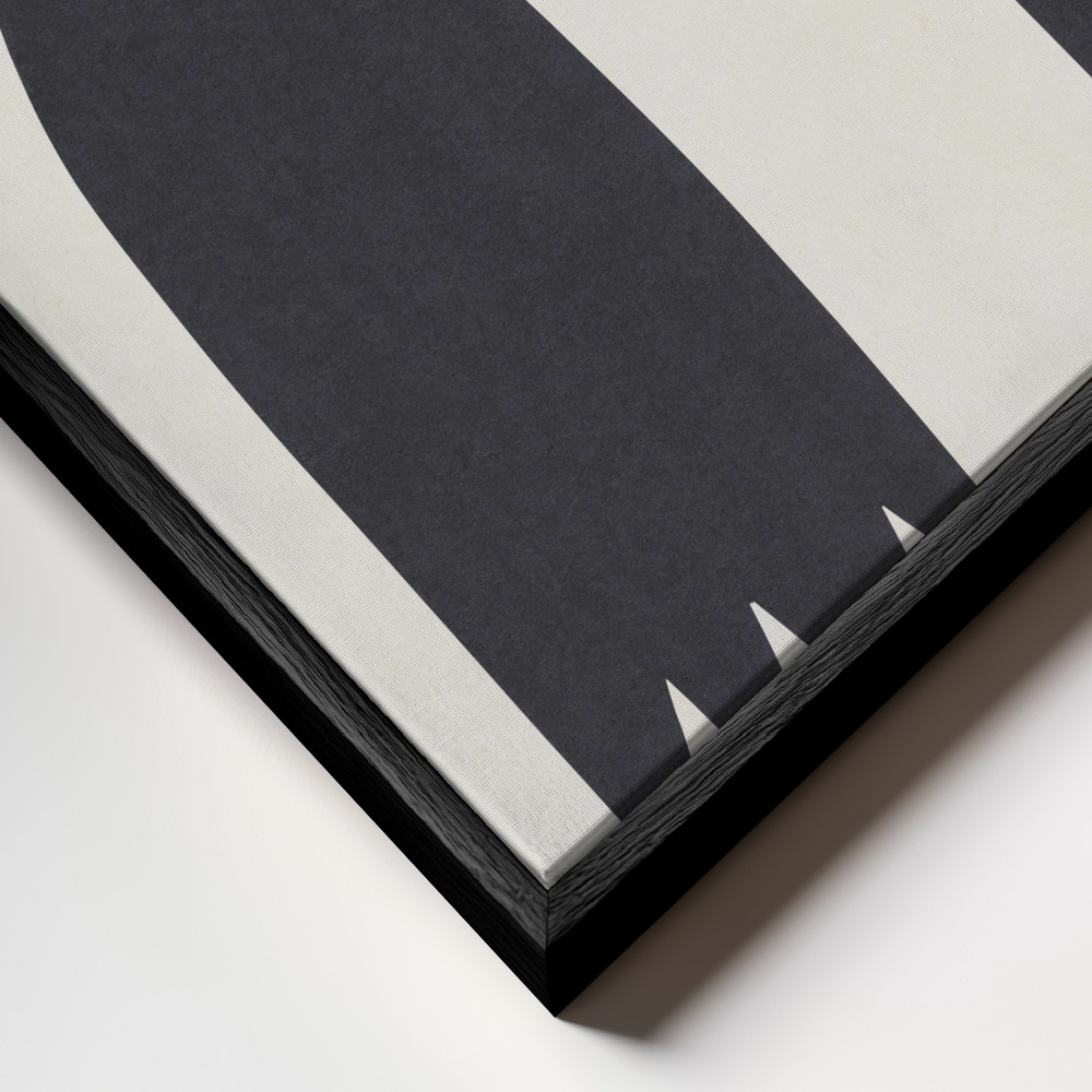 Canvas schilderi - Black Tulip #1 frame close-up - zwart frame