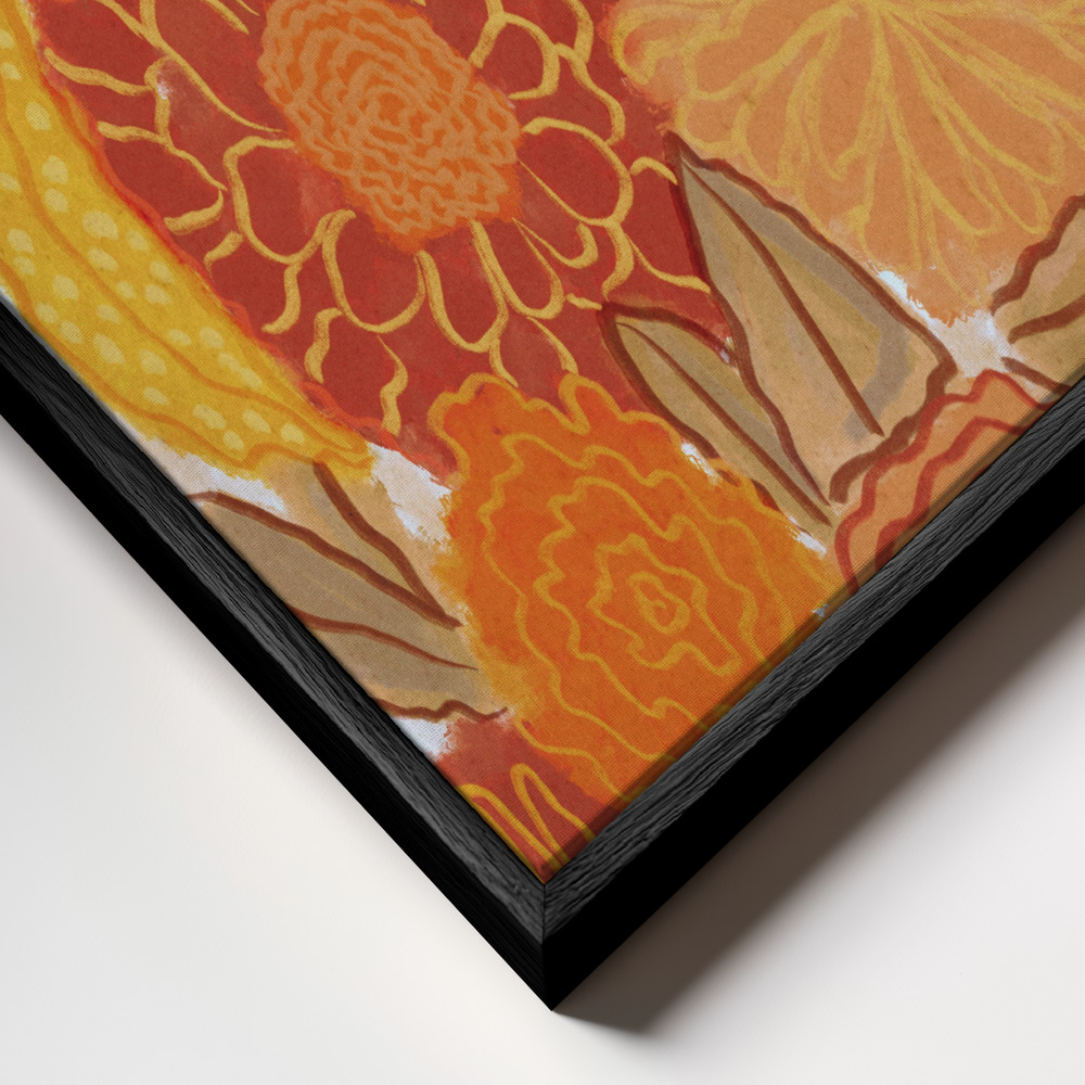 Canvas schilderi - Magic Bouquet frame close-up - zwart frame