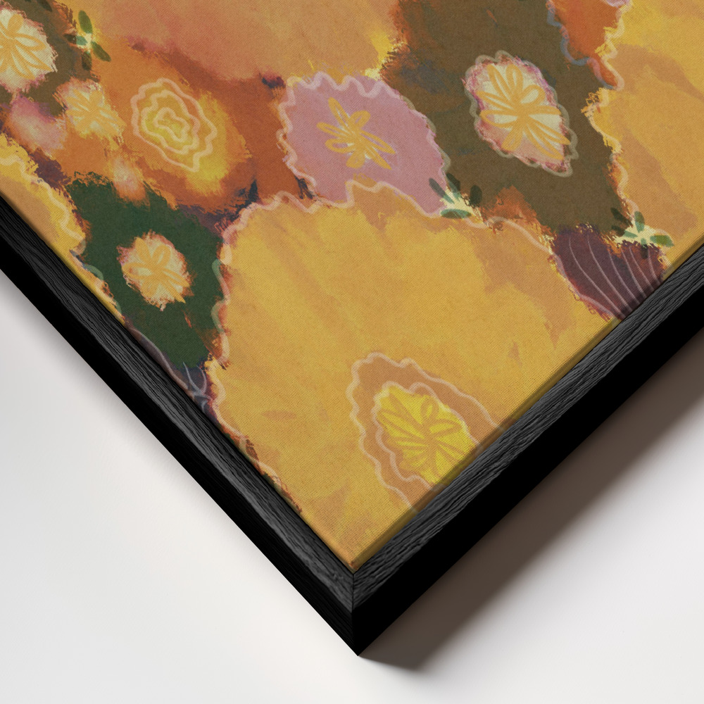 Lærred - Magic Garden ramme nærbillede - sort ramme