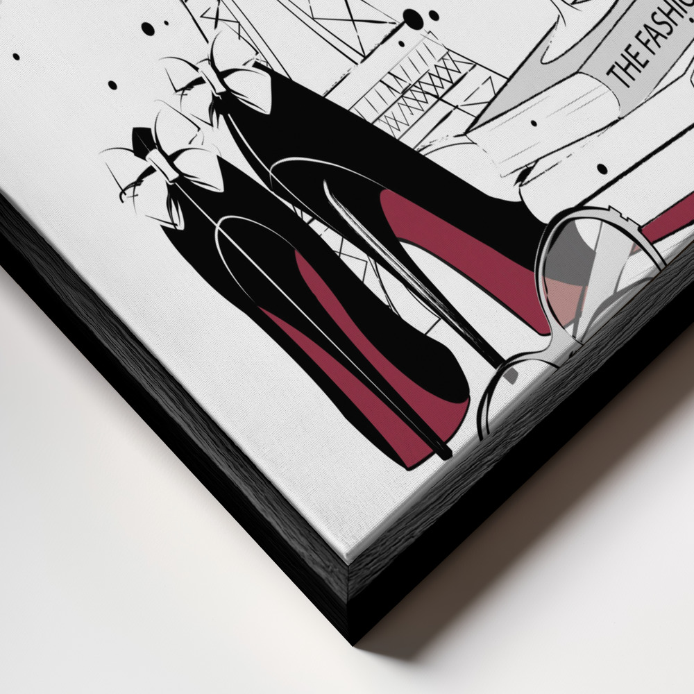 Canvas print - Living in Paris frame close up - black frame