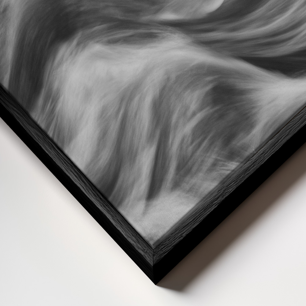 Canvas print - Night Surf frame close up - black frame