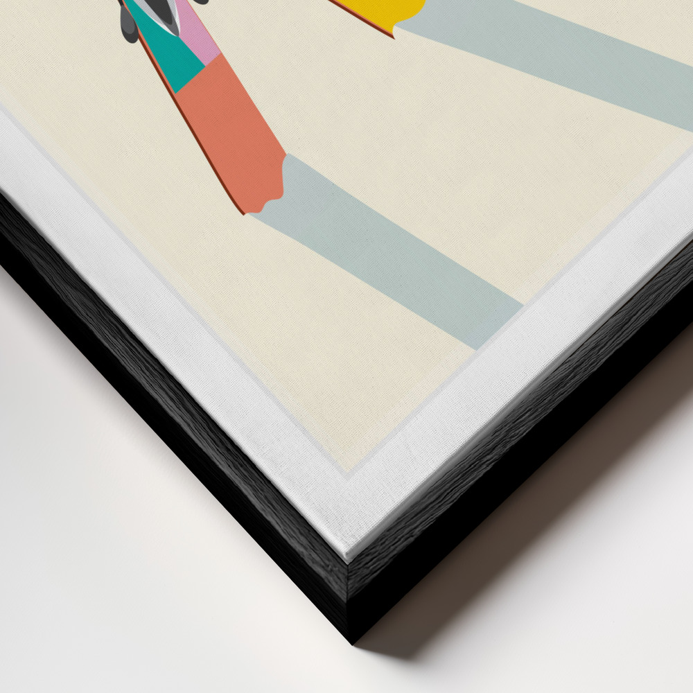 Canvas print - WINTER frame close up - black frame