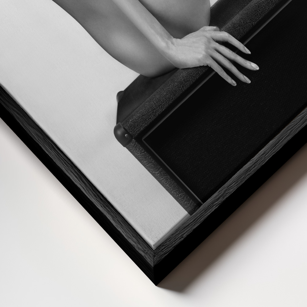 Toile - Turn Me On cadre en gros plan - cadre noir