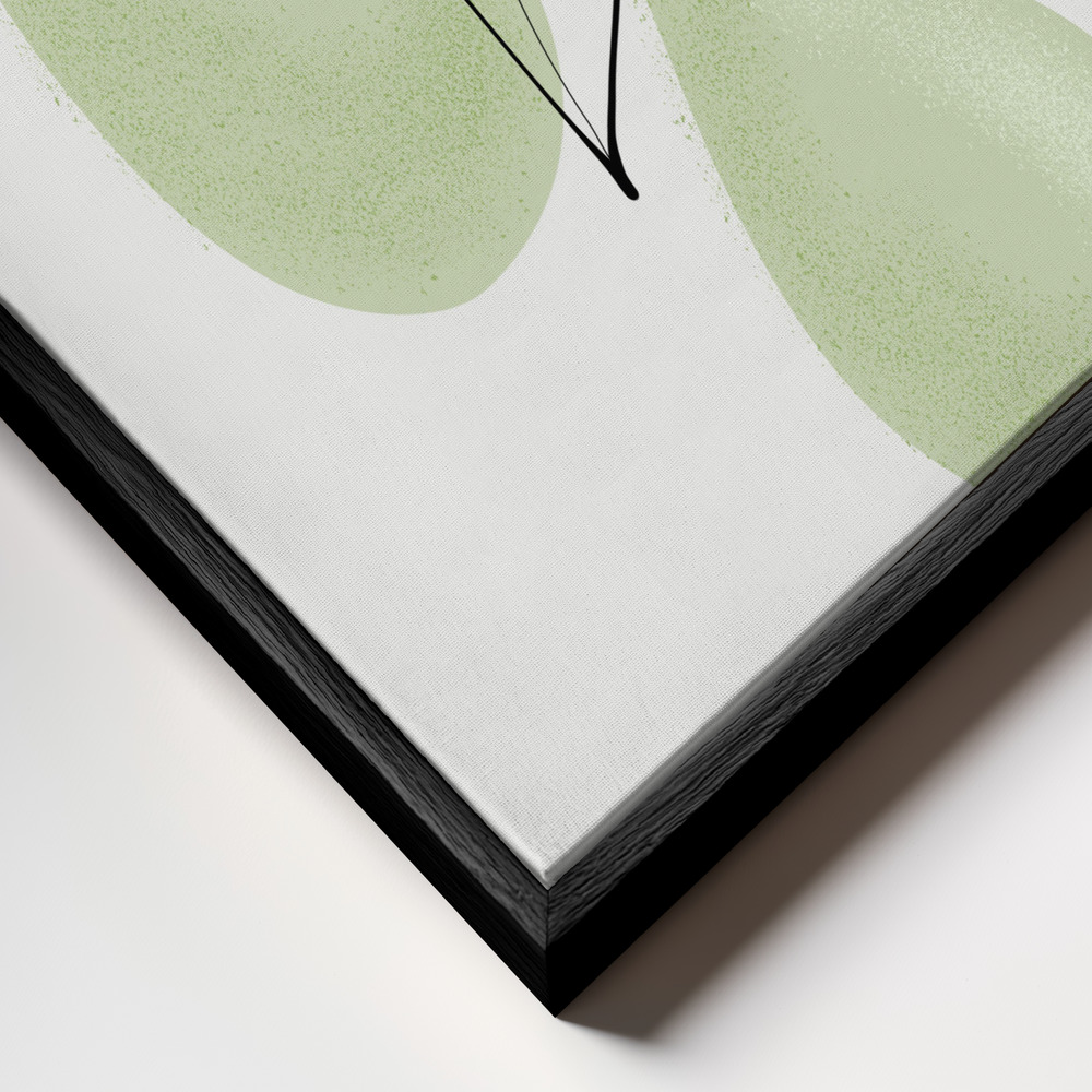 Canvas taulu - Wen pears kehys lähikuvassa - musta kehys