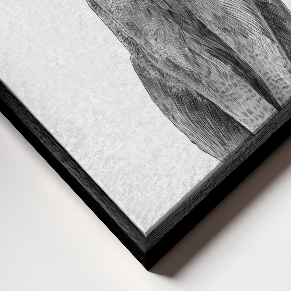 Leinwandbild - I need more space rahmen Nahaufnahme - schwarzer Rahmen