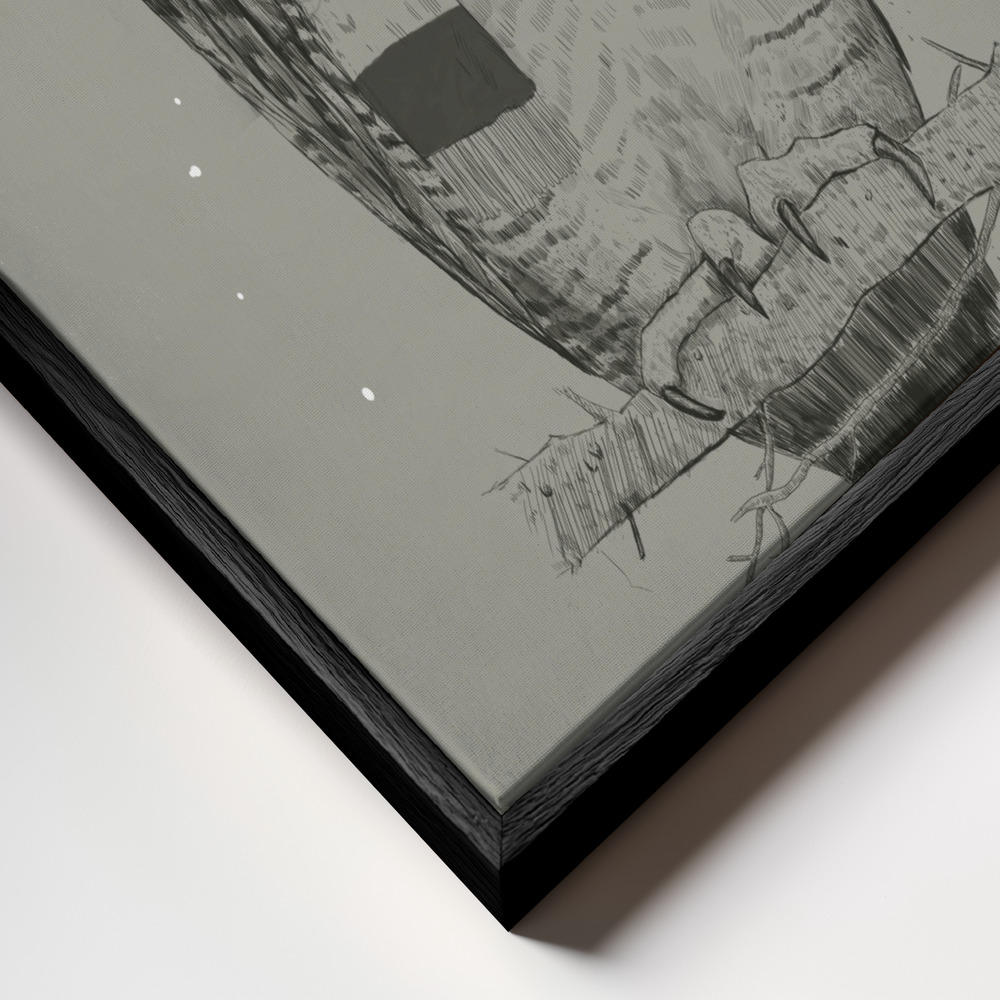 Leinwandbild - It's winter, bitch! rahmen Nahaufnahme - schwarzer Rahmen