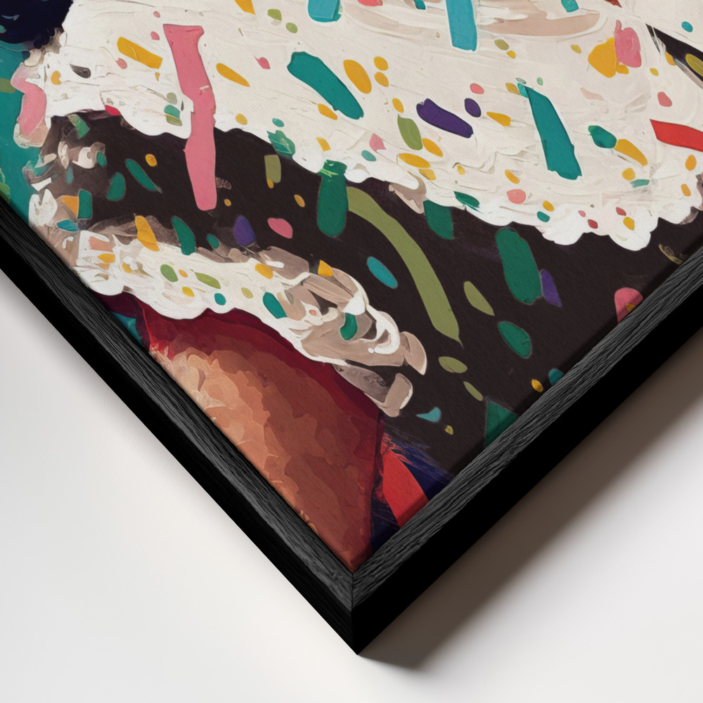 Canvas print - A Beautiful Day frame close up - black frame