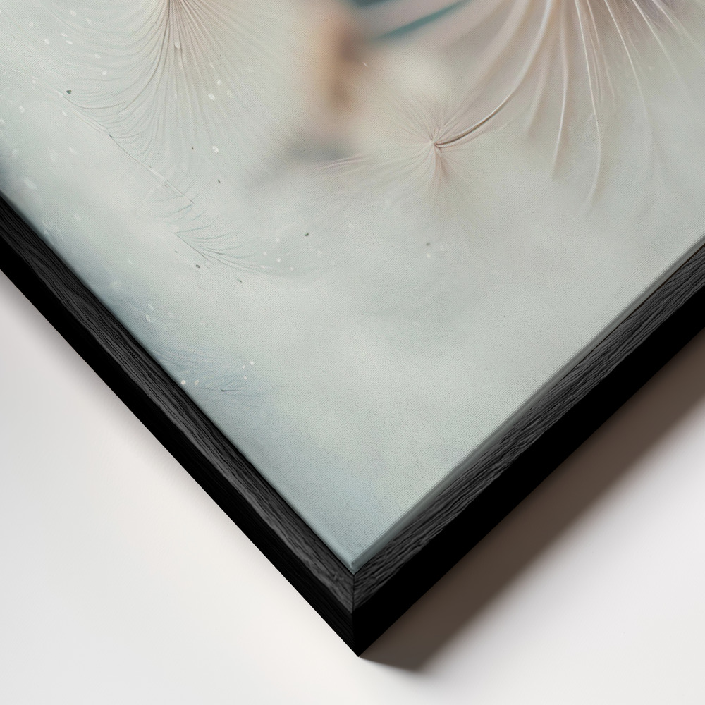 Canvas print - Filigree Nature frame close up - black frame