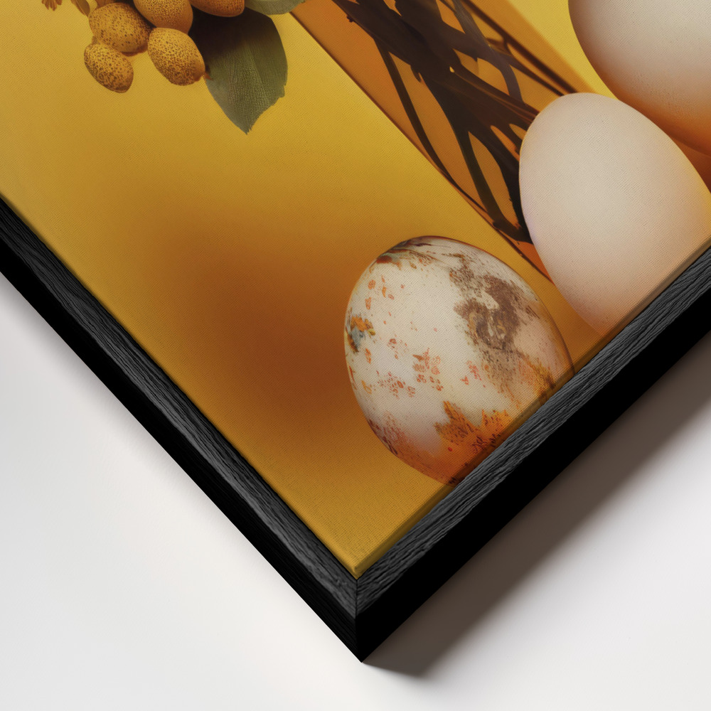 Canvas print - Easter Bouquet frame close up - black frame