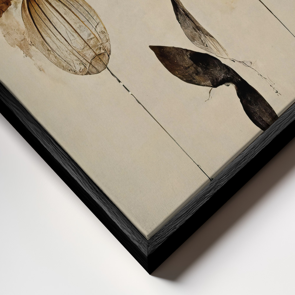 Canvas print - La Fragilitè frame close up - black frame