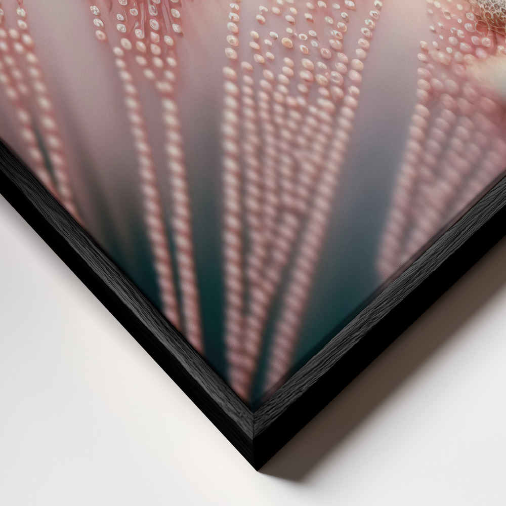 Canvas print - Pastel Pink Macro frame close up - black frame