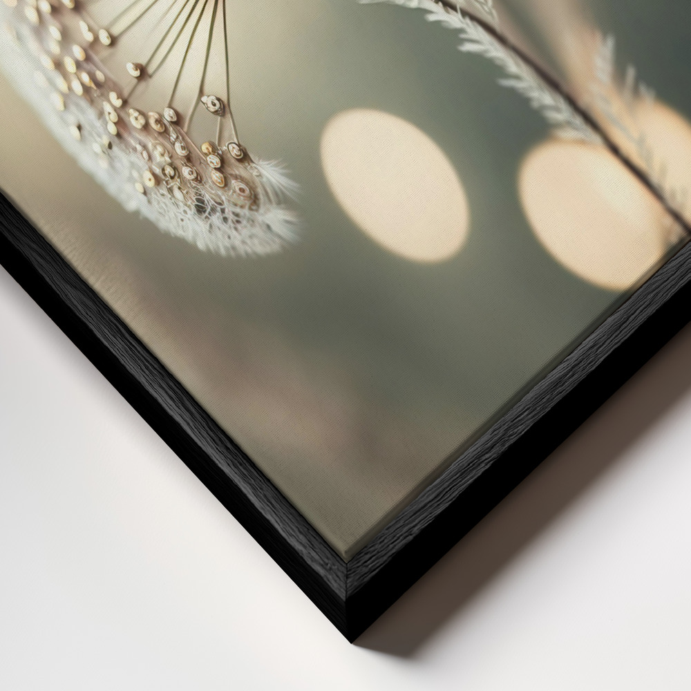 Canvas print - Golden Pearls frame close up - black frame