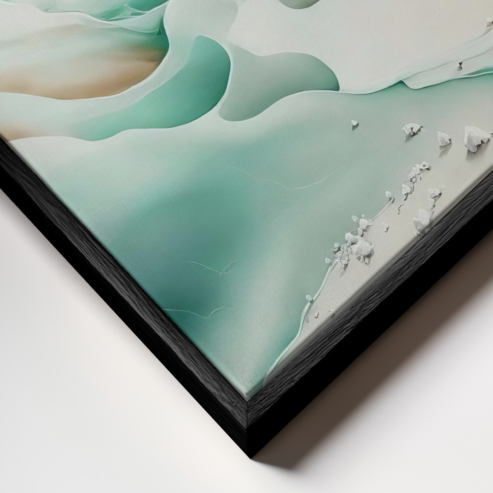 Canvas schilderi - Frozen Landscape frame close-up - zwart frame