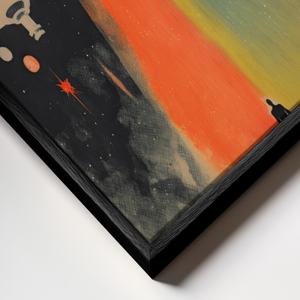 Canvas schilderi - Invasion frame close-up - zwart frame