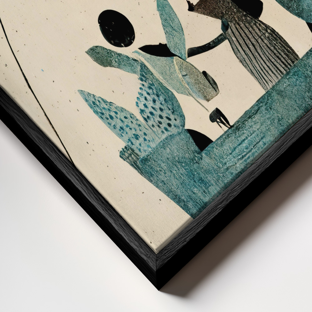 Canvas print - My Fantastic Journey frame close up - black frame