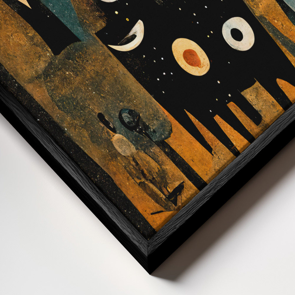 Canvas print - Night Of The Young Monsters frame close up - black frame