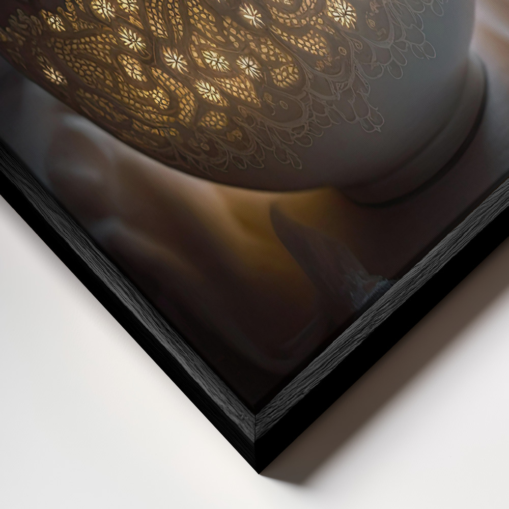 Canvas print - Glowing Eggs frame close up - black frame