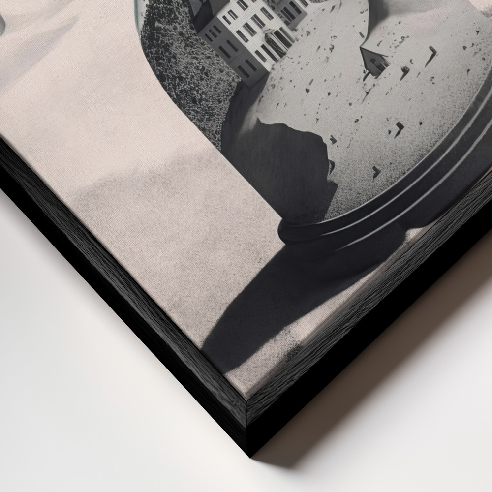 Canvas print - Time Goes By frame close up - black frame