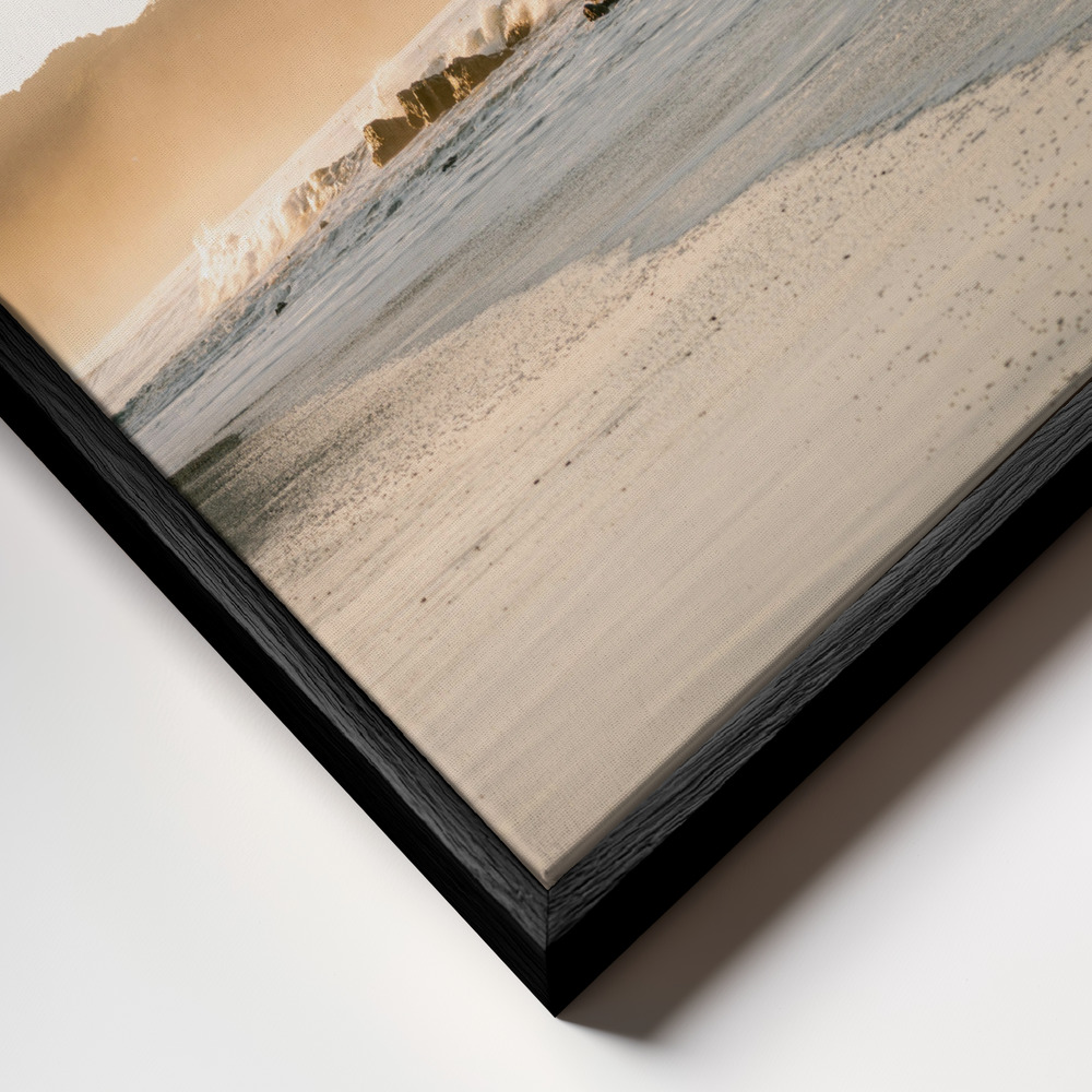 Canvas schilderi - Costa Rica Beach frame close-up - zwart frame