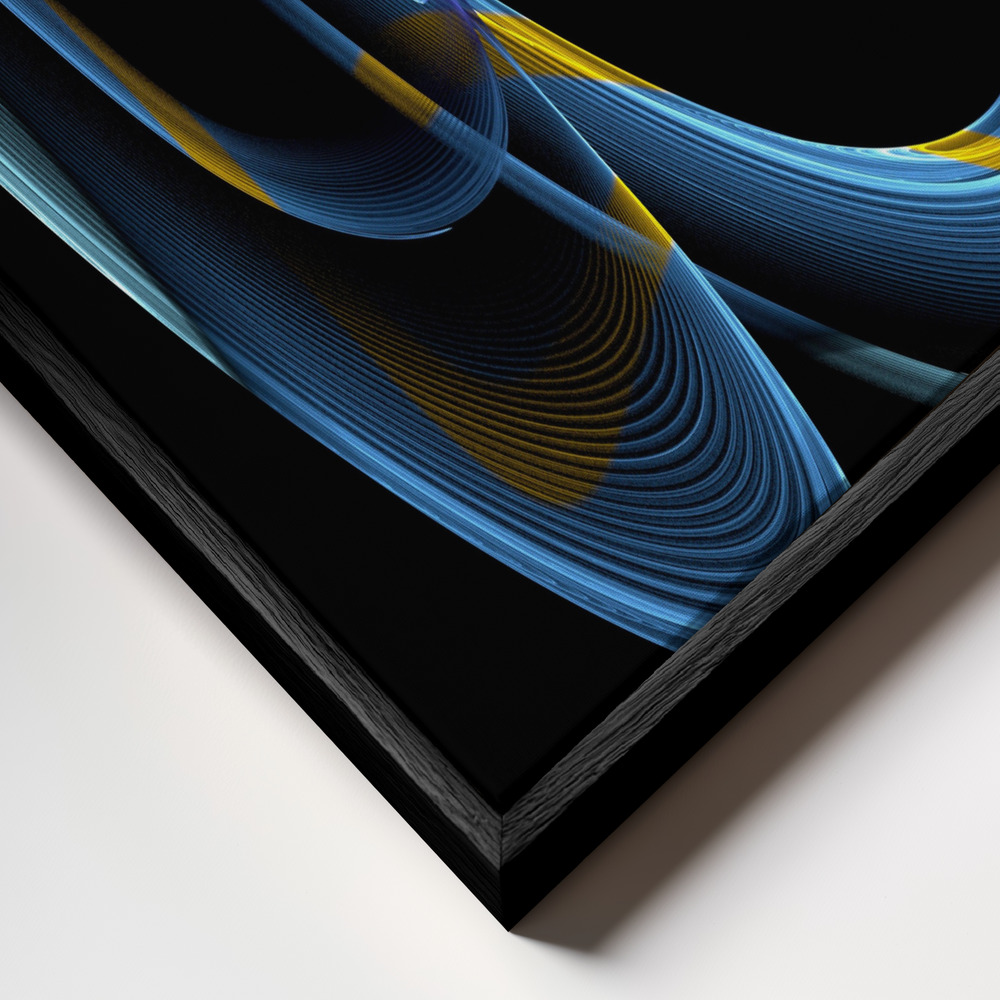 Canvas print - Earphone frame close up - black frame