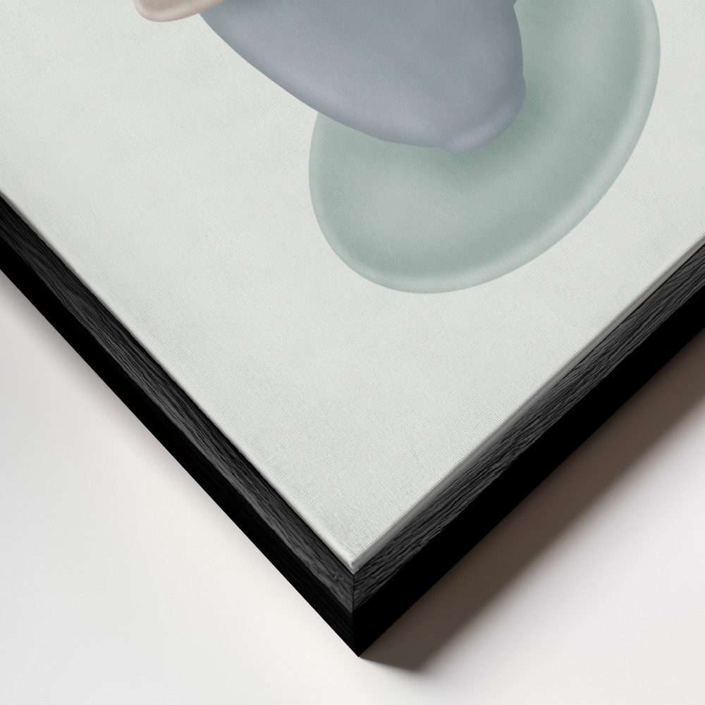 Canvas schilderi - I Love TEA frame close-up - zwart frame