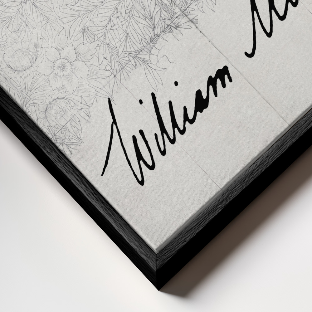 Canvas schilderi - Tulip and Willow frame close-up - zwart frame