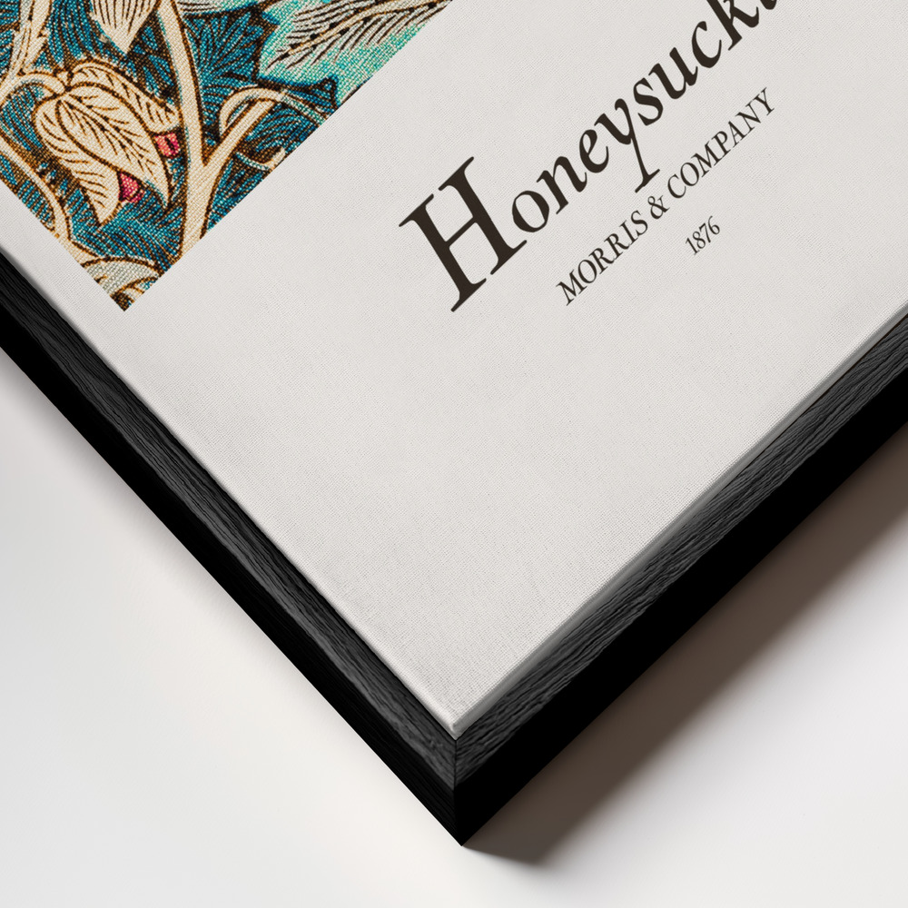 Canvas taulu - Honeysuckle kehys lähikuvassa - musta kehys