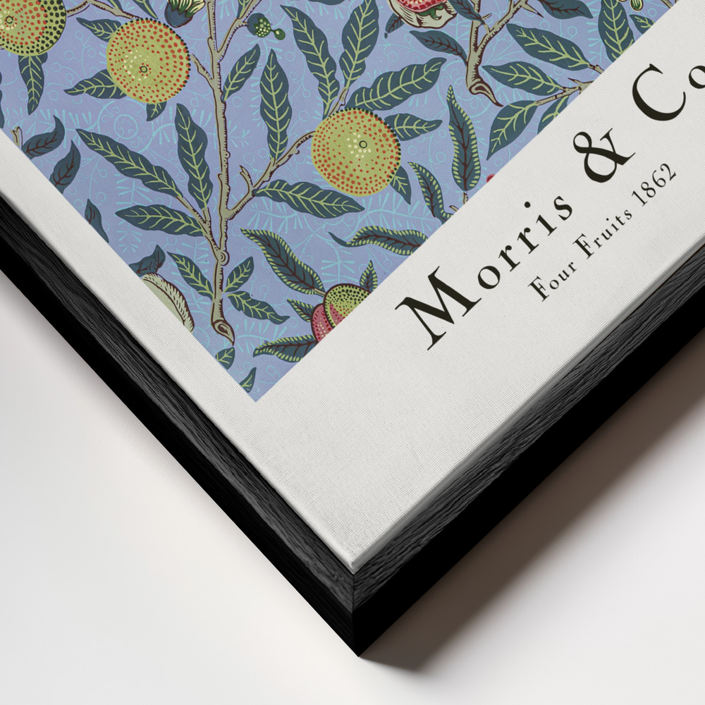 Canvas schilderi - Four Fruits frame close-up - zwart frame