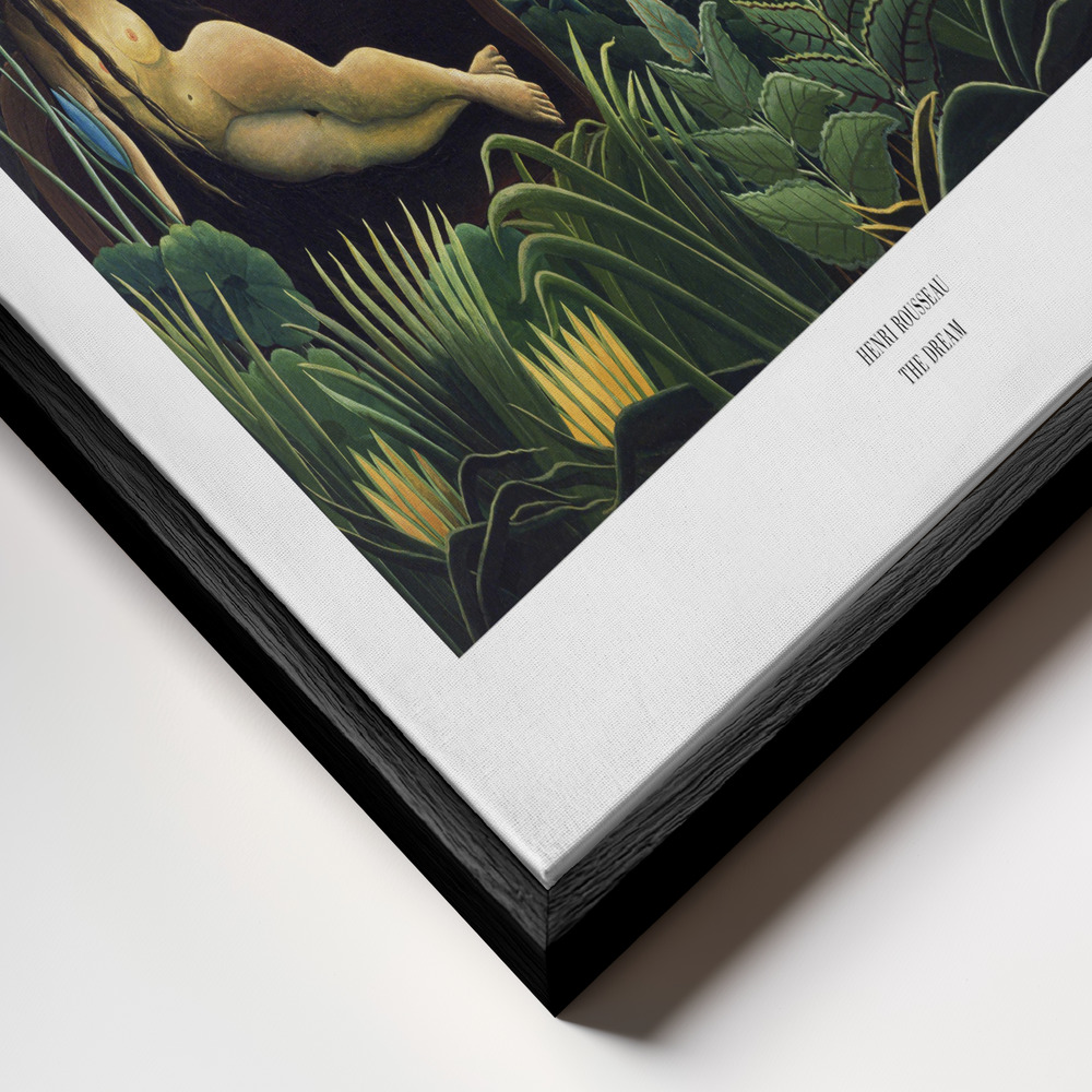 Leinwandbild - The Dream rahmen Nahaufnahme - schwarzer Rahmen