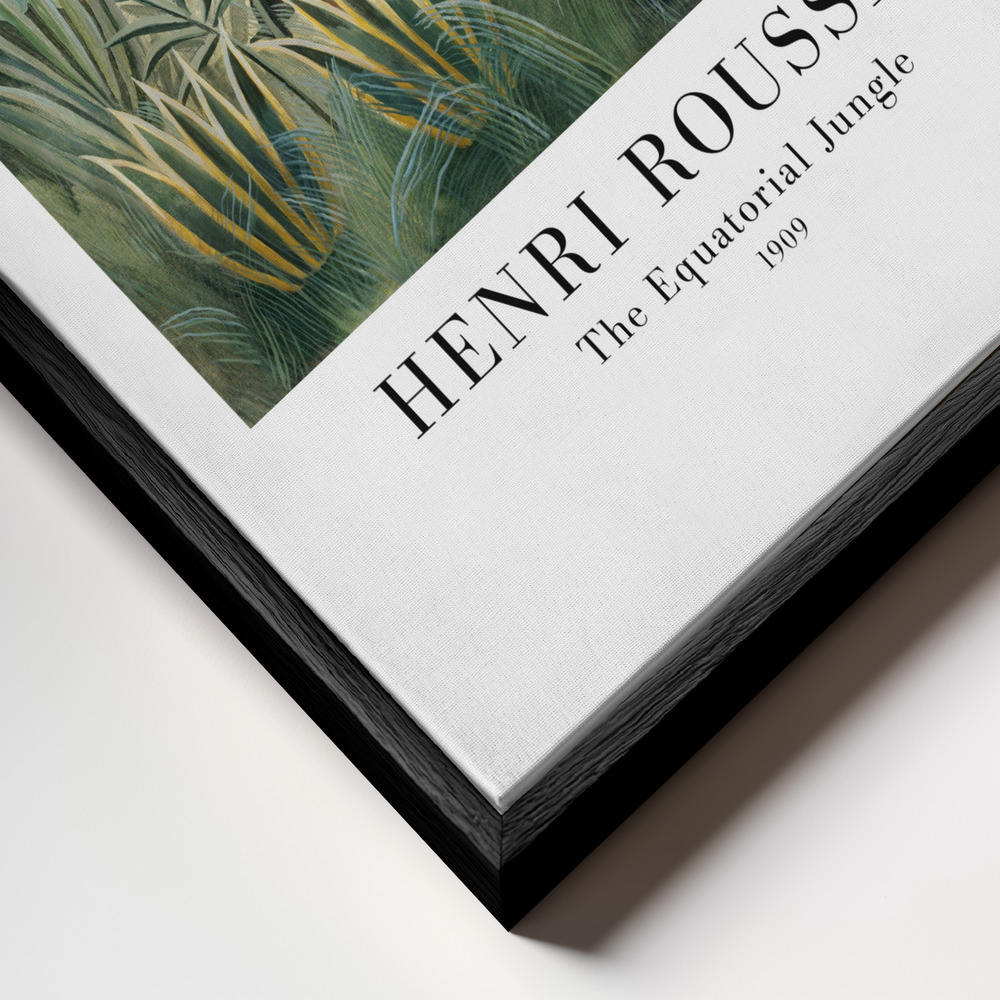 Canvas taulu - The Equatorial Jungle kehys lähikuvassa - musta kehys