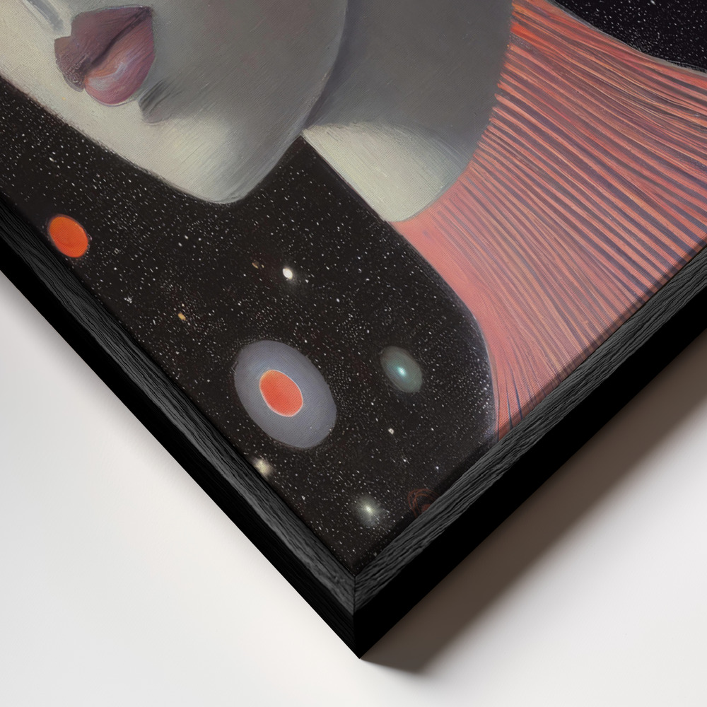 Canvas print - Devi frame close up - black frame