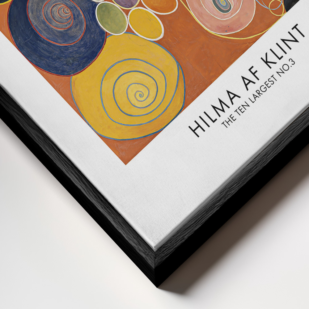 Canvas taulu - The Ten Largest No.3 Juliste - kehys lähikuvassa - musta kehys