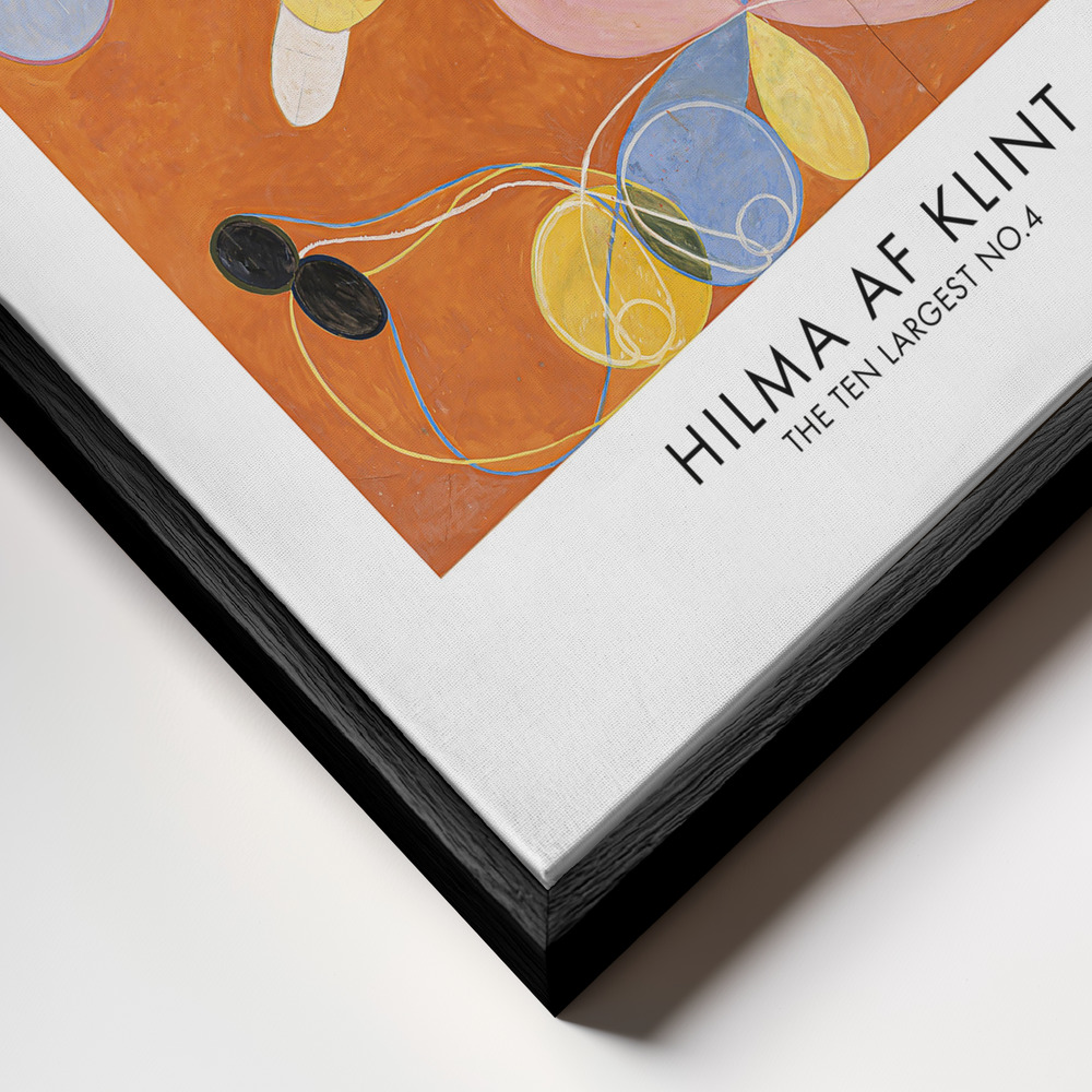Canvas taulu - The Ten Largest No.4 Juliste - kehys lähikuvassa - musta kehys